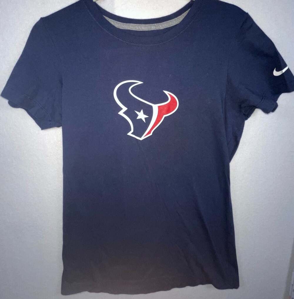 Nike Houston Texans NFL Slim Fit T-Shirt Navy Blue Size L